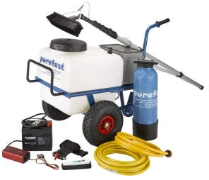 Purefast 50 litre waterfed pole trolley system